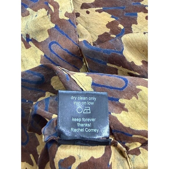 Rachel Comey Women's Neto Top Silk Cotton Blend Earth Tones Short Slv Size 2 / S - Picture 14 of 15